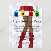 Niedliches Trendy Holiday/Christmas Ugly Sweater P Einladung (Vorne/Hinten)