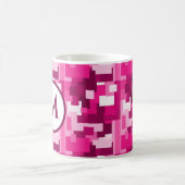 Niedliches trendy Hot Pink Digital Camouflage Must Kaffeetasse (Mittel)