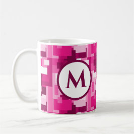 Niedliches trendy Hot Pink Digital Camouflage Must Kaffeetasse