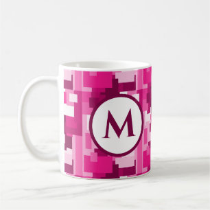 Niedliches trendy Hot Pink Digital Camouflage Must Kaffeetasse