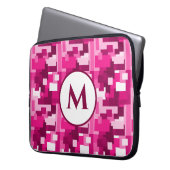 Niedliches trendy Hot Pink Digital Camouflage Must Laptopschutzhülle (Vorderseite Links)