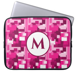 Niedliches trendy Hot Pink Digital Camouflage Must Laptopschutzhülle