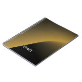 Niedliches trendy Personalisiert Black and Gold Mu Notizblock (Linke Seite)