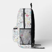 Niedliches trendy Teacher School Muster Monogram Bedruckter Rucksack (Rechts)