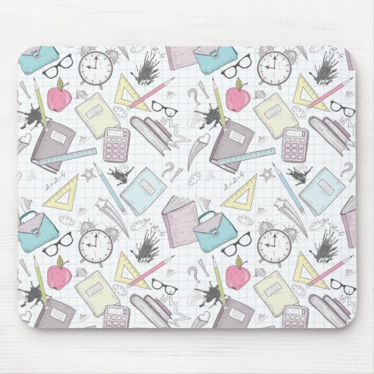 Niedliches trendy Teacher School Muster Mousepad (Vorne)
