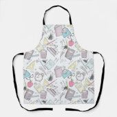 Niedliches trendy Teacher School Muster Schürze (Vorderseite)