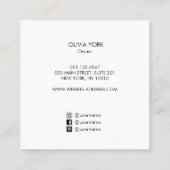 Niedliches trendy Third Eye Muster Quadratische Visitenkarte (Rückseite)