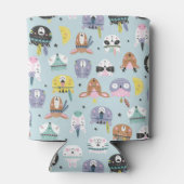 Niedliches Tribal-Gesichtsmuster Dosenkühler (Rückseite)