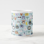 Niedliches Tribal-Gesichtsmuster Jumbo-Tasse (Vorderseite)