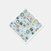 Niedliches Tribal-Gesichtsmuster Serviette (Ecke)