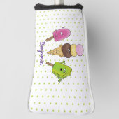 Niedliches Trio aus Cartoon-Eis Golf Headcover (Rotieren 90)