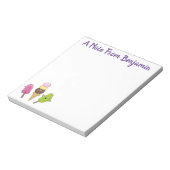 Niedliches Trio aus Cartoon-Eis Notizblock (Rotiert)