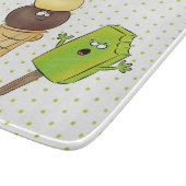 Niedliches Trio aus Cartoon-Eis Schneidebrett (Ecke)