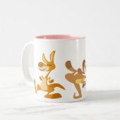 Niedliches Trio der Cartoon-Känguru-Tasse Zweifarbige Tasse (Vorderseite Links)