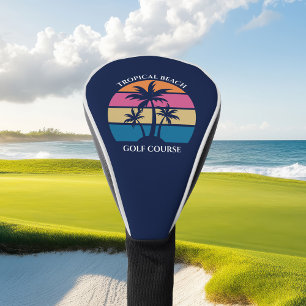 Niedliches Tropical Beach Palm Tree Custom Beach H Golf Headcover