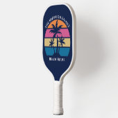 Niedliches Tropical Beach Palm Tree Custom Beach H Pickleball Schläger (Links)