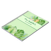 Niedliches Tropical Leopard Notebook - individuell Notizblock (Linke Seite)