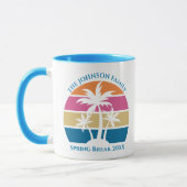 Niedliches Tropical Sunset Palm Tree Custom Beach  Tasse (Links)