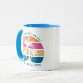 Niedliches Tropical Sunset Palm Tree Custom Beach  Tasse (Vorderseite Links)