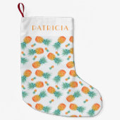 Niedliches tropisches Ananas Kleiner Weihnachtsstrumpf (Vorderseite)