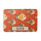 Niedliches tropisches Fischmuster Badematte (Vorderseite)