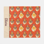 Niedliches tropisches Fischmuster Fleecedecke (Vorderseite (Horizontal))