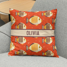 Niedliches tropisches Fischmuster Kissen