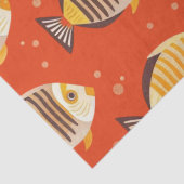 Niedliches tropisches Fischmuster Seidenpapier (Detail)