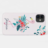 Niedliches tropisches Flamingo Case-Mate iPhone Hülle (Rückseite (Horizontal))