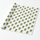 Niedliches tropisches Sommerkleid Ananas Muster Geschenkpapier (Ungerollt)