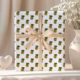 Niedliches tropisches Sommerkleid Ananas Muster Geschenkpapier