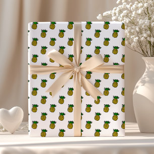 Niedliches tropisches Sommerkleid Ananas Muster Geschenkpapier