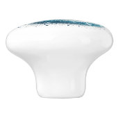 Niedliches tropisches Strandhaus Delfine Keramikknauf (Seitenansicht)