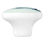 Niedliches tropisches Strandhaus Delfine Keramikknauf (Seitenansicht)