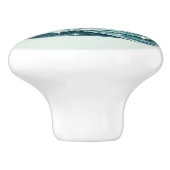 Niedliches tropisches Strandhaus Delfine Keramikknauf (Seitenansicht)