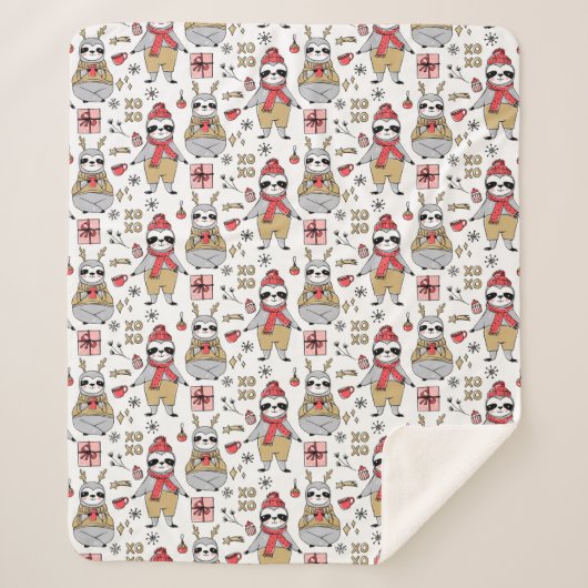 Niedliches tropisches Weihnachtssherpa Blanket Sherpadecke (Vorderseite)