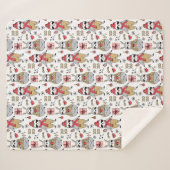 Niedliches tropisches Weihnachtssherpa Blanket Sherpadecke (Vorderseite (Horizontal))
