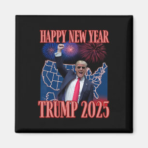 Niedliches Trump-Glück Neujahr 2025 45 47 Outlaw W Magnet