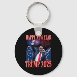 Niedliches Trump-Glück Neujahr 2025 45 47 Outlaw W Schlüsselanhänger