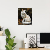 Niedliches Türkisches Angora Cat Art Print Poster (Heimbüro)
