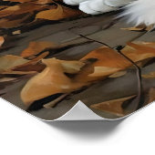 Niedliches Türkisches Angora Cat Art Print Poster (Ecke)