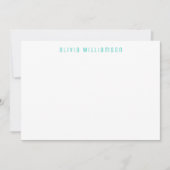 Niedliches türkisches Blumenmuster Mitteilungskarte (Vorderseite)