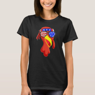 Niedliches türkisches Gesicht Erntedank Amerikanis T-Shirt
