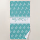 Niedliches türkisches Starfish Handtuch (Vorderseite)