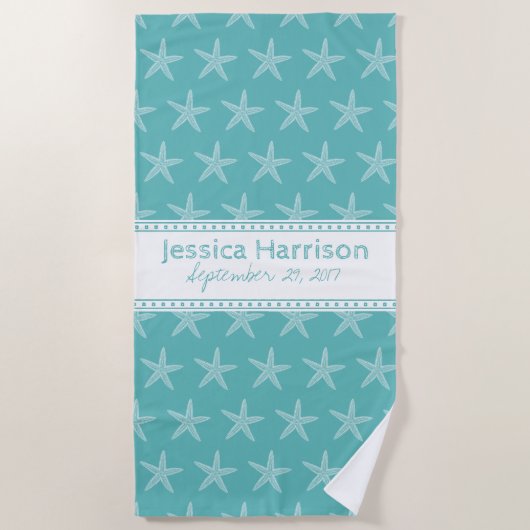 Niedliches türkisches Starfish Handtuch (Vorderseite)