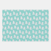 Niedliches türkisfarbenes Adirondack-Muster Geschenkpapier Set (Vorderseite)