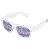 niedliches türkisfarbenes Aqua-Aqua-Rosa lila Meer Partybrille (Schrägansicht)