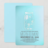 niedliches türkisfarbenes Massagejar Brautparty Einladung (Vorne/Hinten)