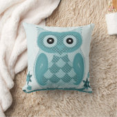 Niedliches türkisfarbenes Owl Kissen Kissen (Decke)