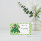 Niedliches Turtle Baby Duwer Themenbuch Begleitkarte (Stehend Vorderseite)